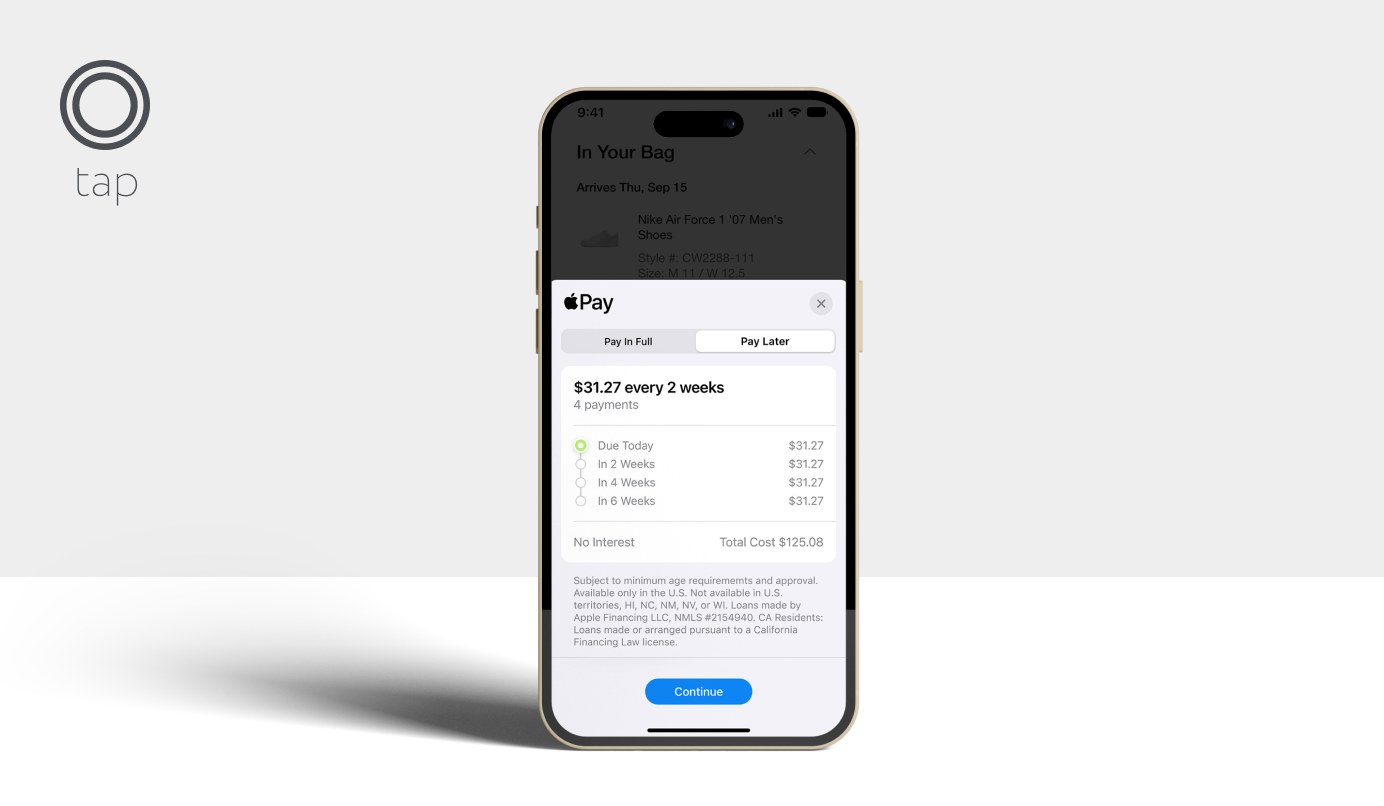 Buy now pay later with apple pay