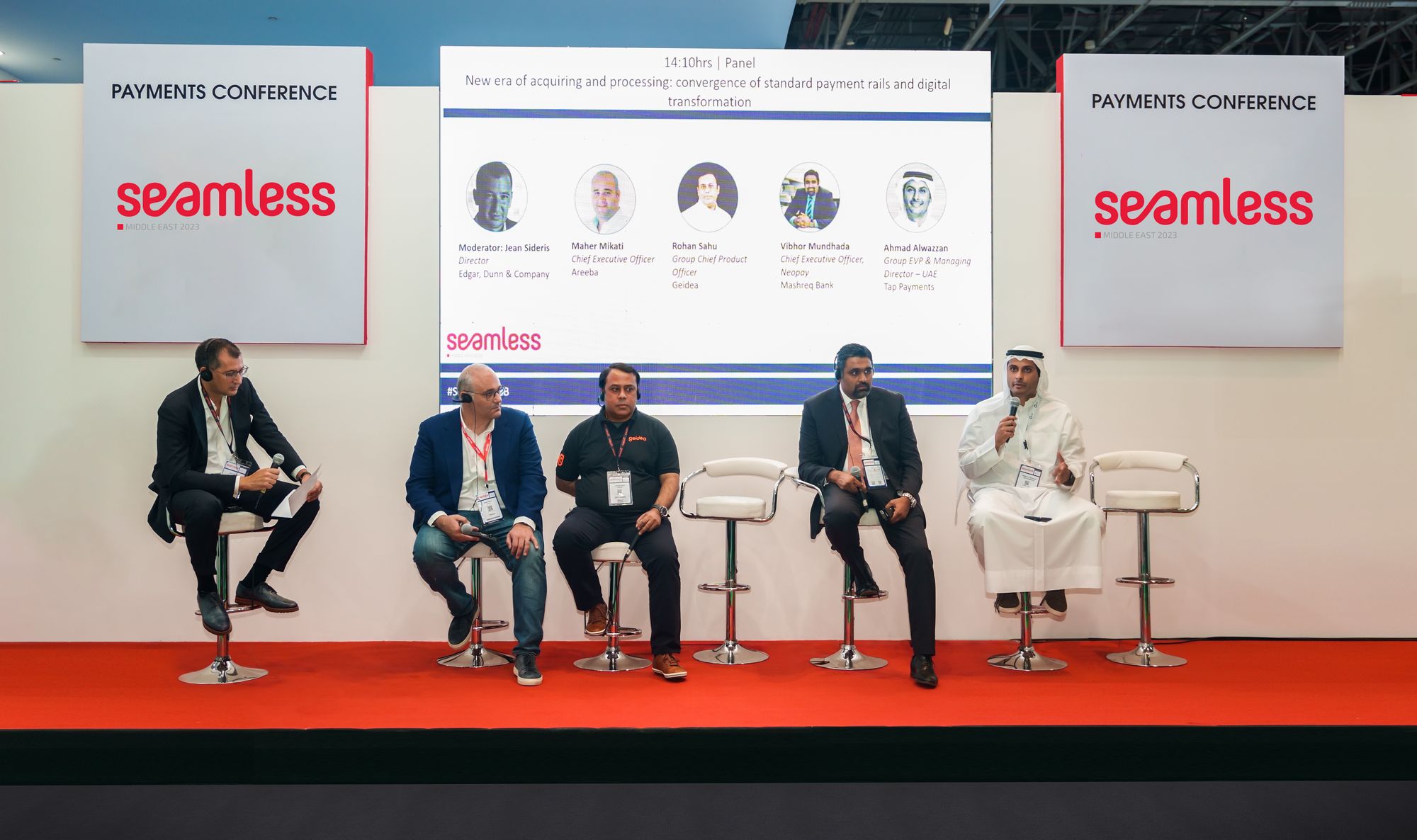 Ahmad AlWazzan spoke at a panel discussing "New era of acquiring and processing: convergence of standard payment rails and digital transformation" at Seamless dubai 2023