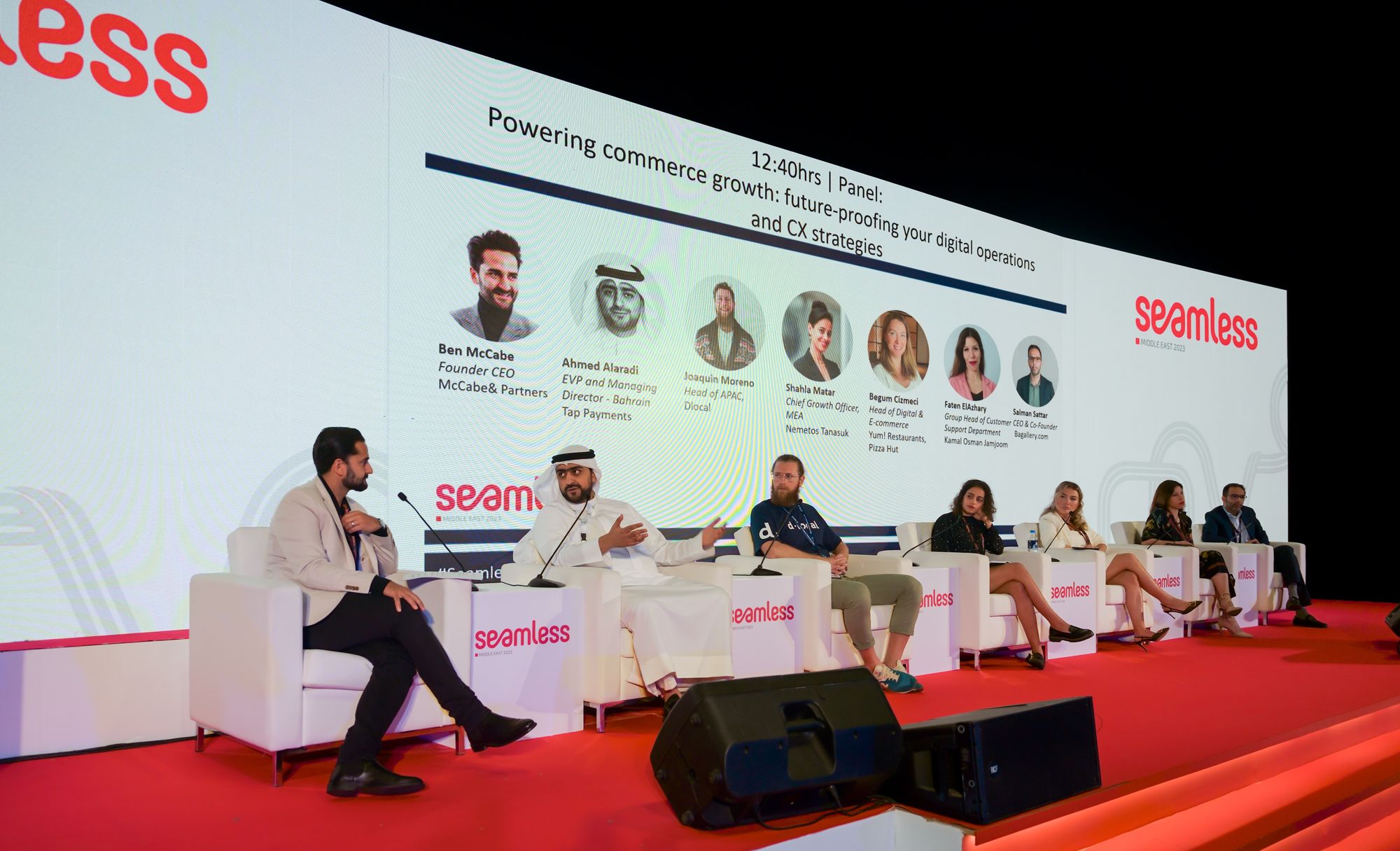 Ahmed AlAradi spoke at a panel "Powering commerce growth: future-proofing your digital operations and CX strategies" at Seamless Dubai 2023