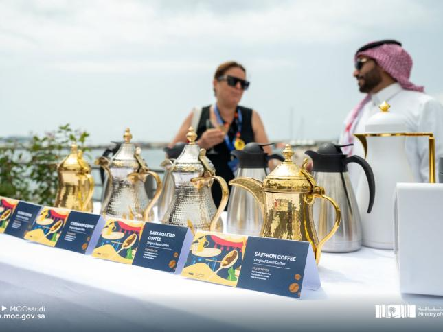 Saudi Arabian coffee made its presence felt at the Cannes Film Festival, as the Saudi pavilion welcomed visitors from different nationalities in a traditional manner.